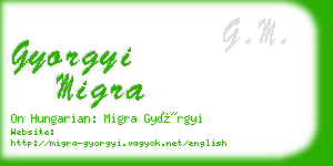 gyorgyi migra business card